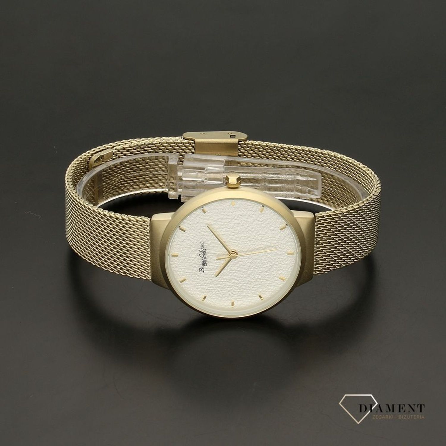 Zegarek damski Bruno Calvani BC1375 GOLD pasek biały (1).jpg